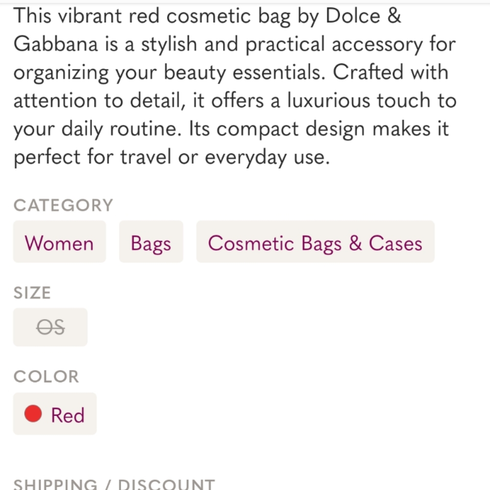 Dolce & Gabbana Burgundy Velvet Cosmetic Bag NWOT 🏷 NEW WITHOUT TAGS - Picture 5 of 5